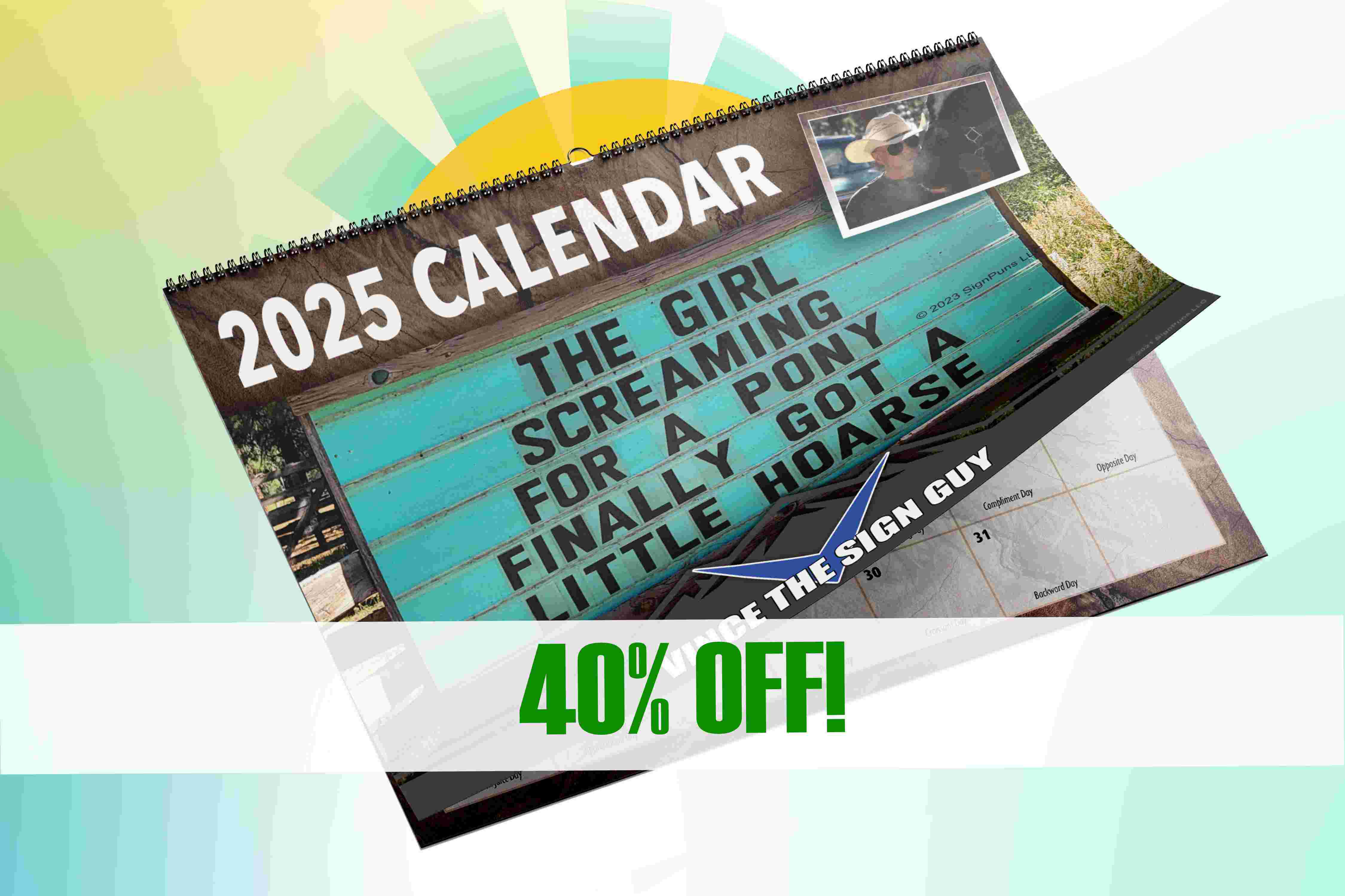 2025 Monthly Calendar VinceTheSignGuy